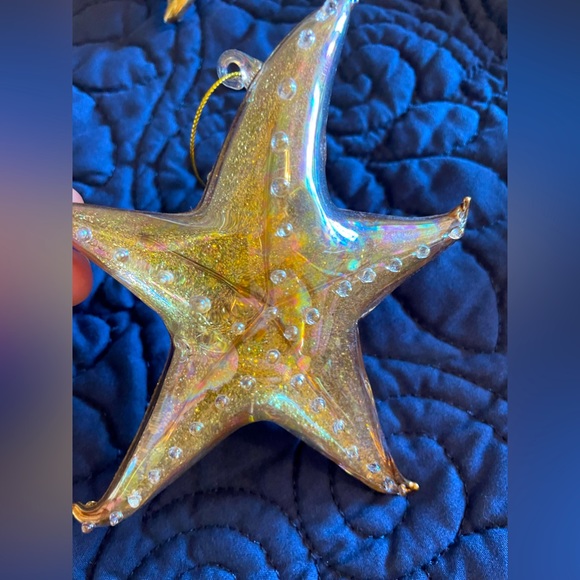 Dept. 56 Coast to Coast FISH Starfish Glass Ornament set of 8 Christmas tree - Picture 4 of 16